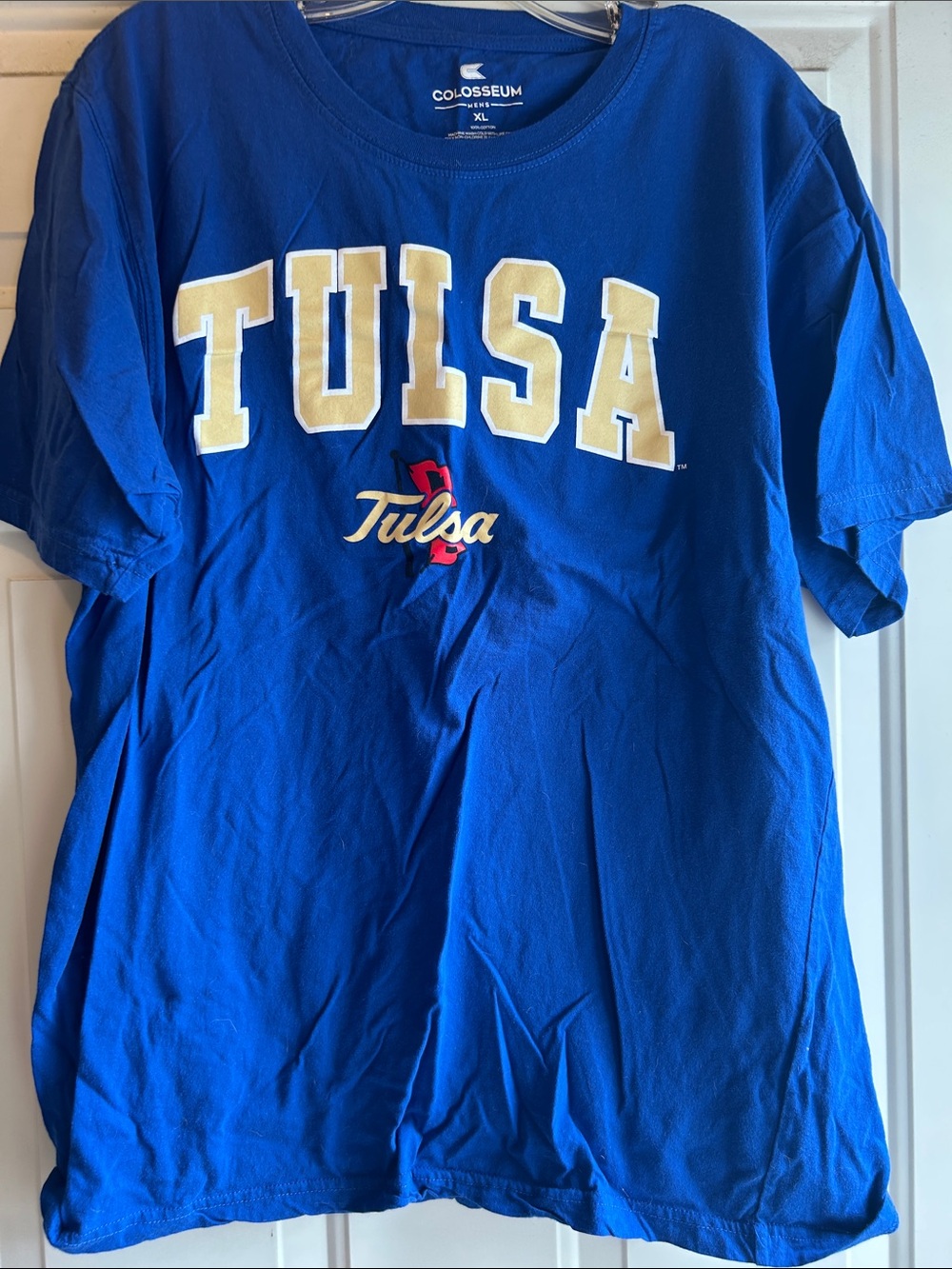 Colosseum Royal Blue Tulsa Graphic Tee with Cream Lettering